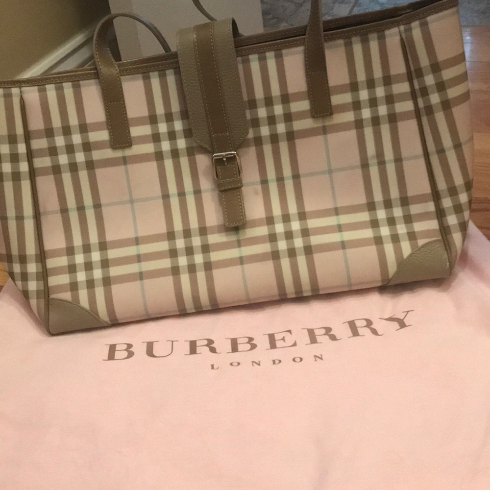 Pink Burberry Baby Diaper Bag